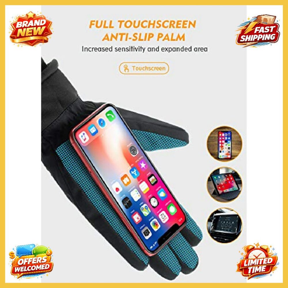 Winter Gloves Thermal Lining Windproof Waterproof… - image 6